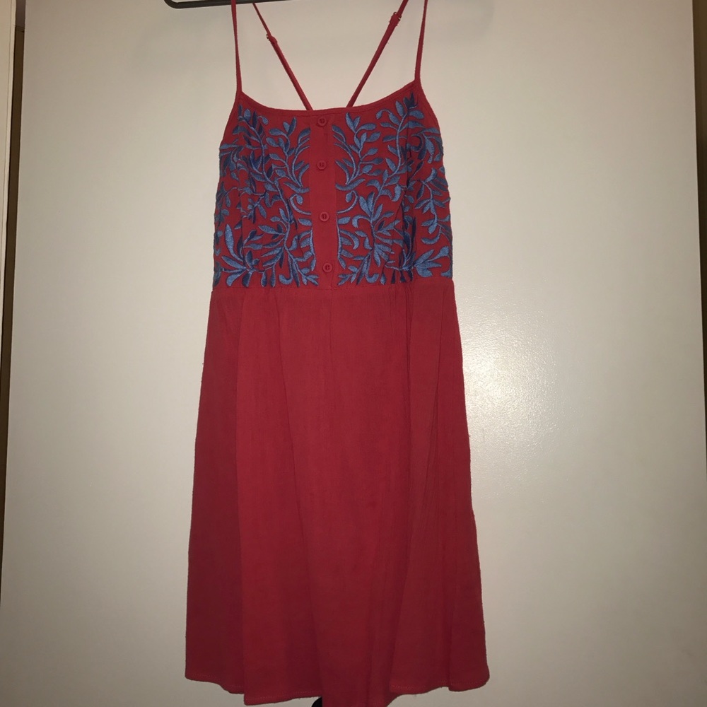 pink and blue summer dress